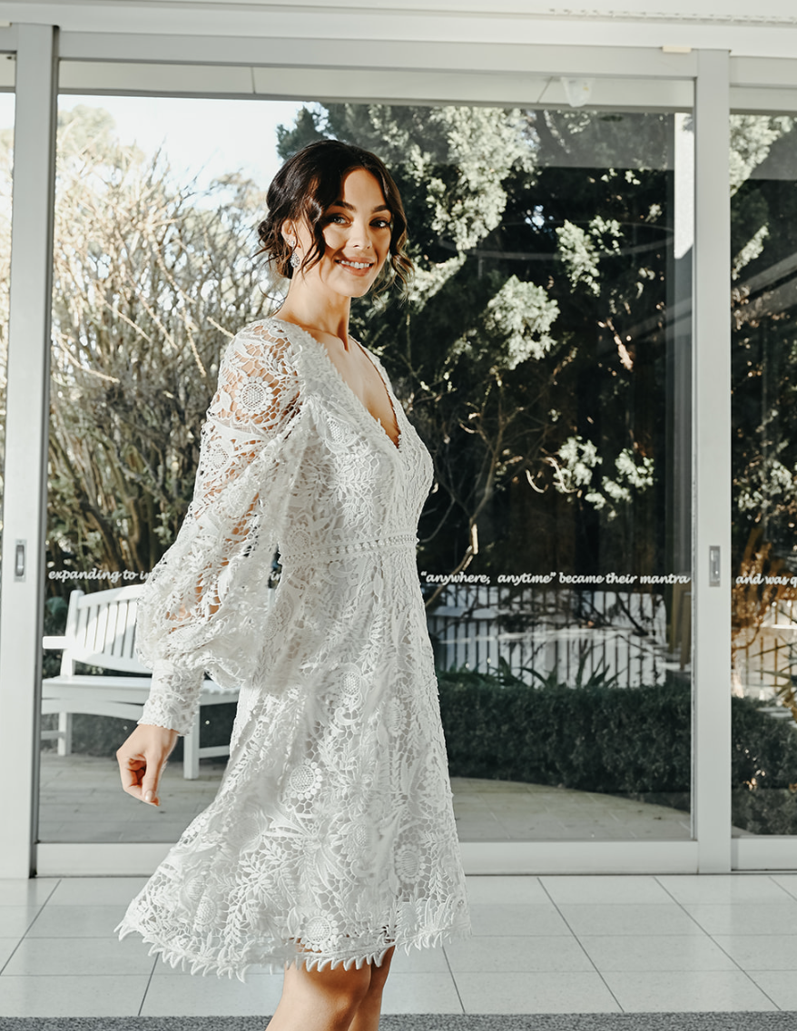 Gray short hotsell dress for wedding