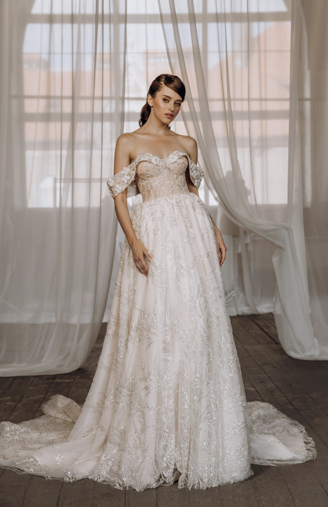 Abigail Lana Grace Bridal Pearls Roses Bridal