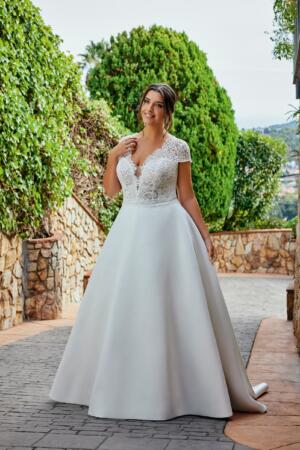 Ronald Joyce Angelica Wedding Dress in a full length photo