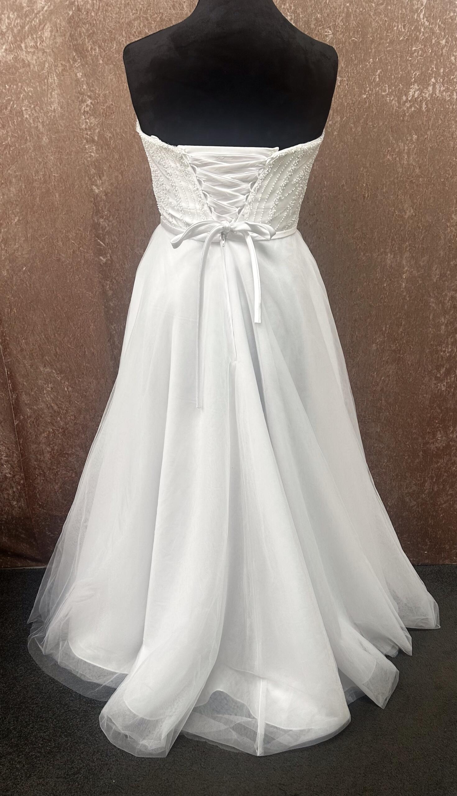 Cami Debutante Gown Pearls Roses Bridal